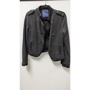 American Eagle Black Cotton Military Jacket